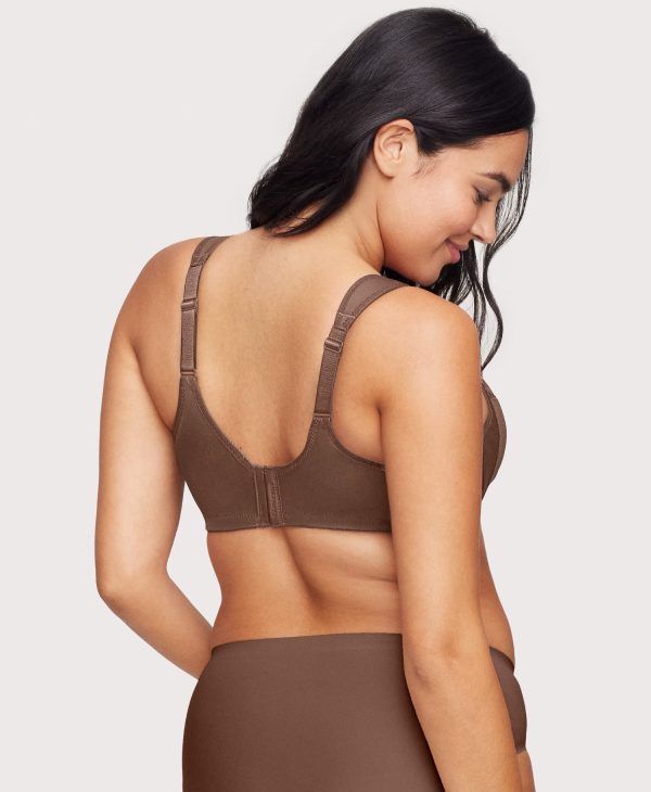 Low Cut WonderWire Lace Bra Mocha Fashion - Image 2